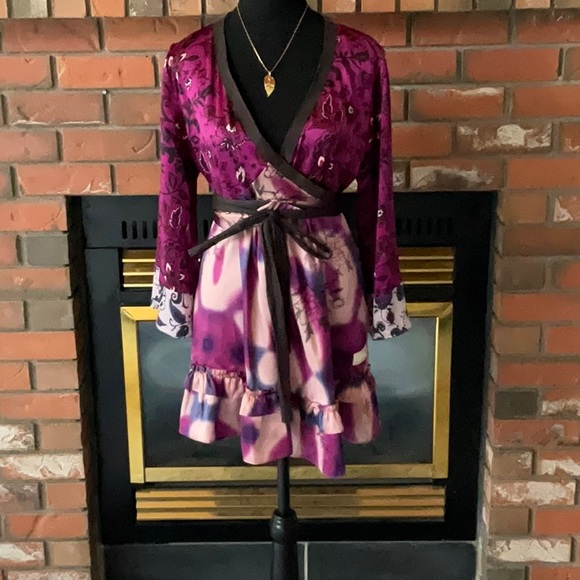 Odd Molly silk wrap top M - Picture 2 of 14